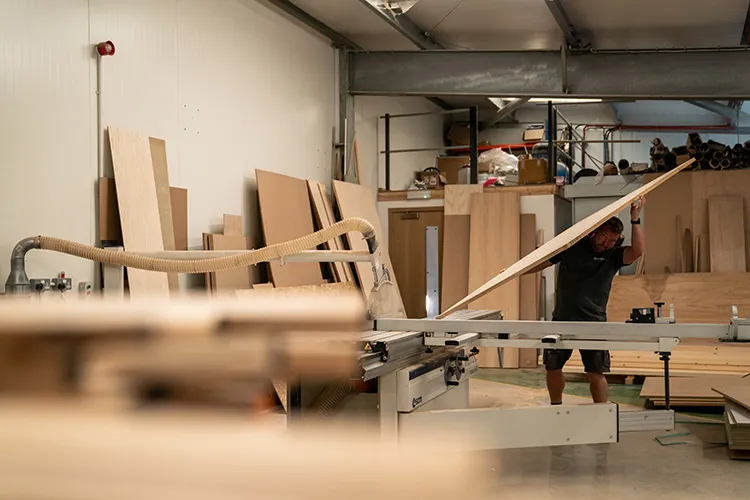 Elm Core Interiors - Bespoke joinery and furniture workshop detail