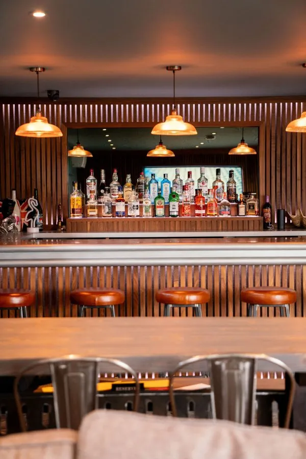 bespoke home bar and media wall - Elm Core Interiors